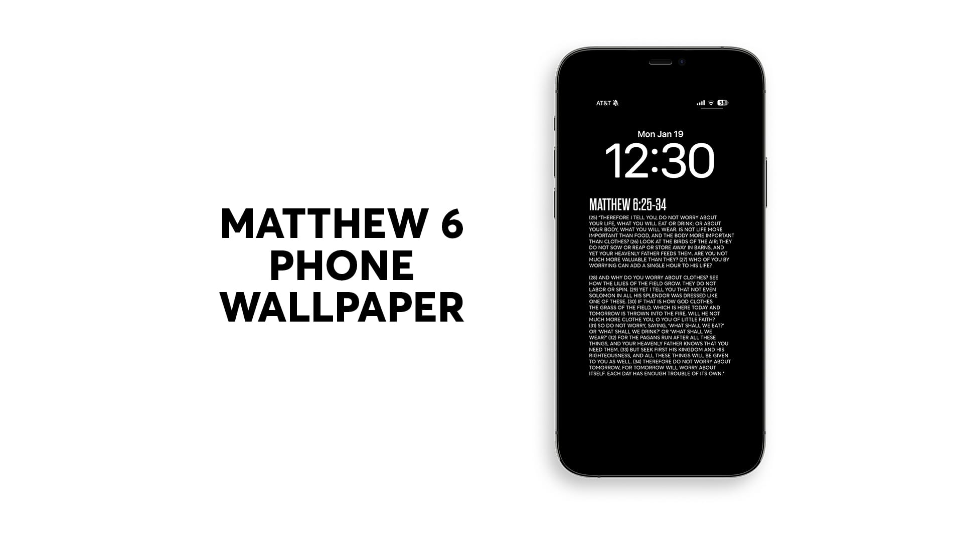 Matthew 6:25-34 Phone Wallpaper