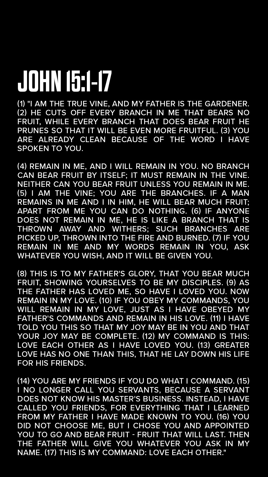 John 15 1 17 phone wallpaper valleycreek 