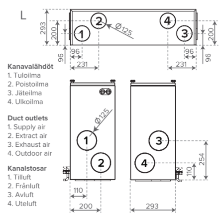 Vallox TSK Multi 80 MV, pieni kuva