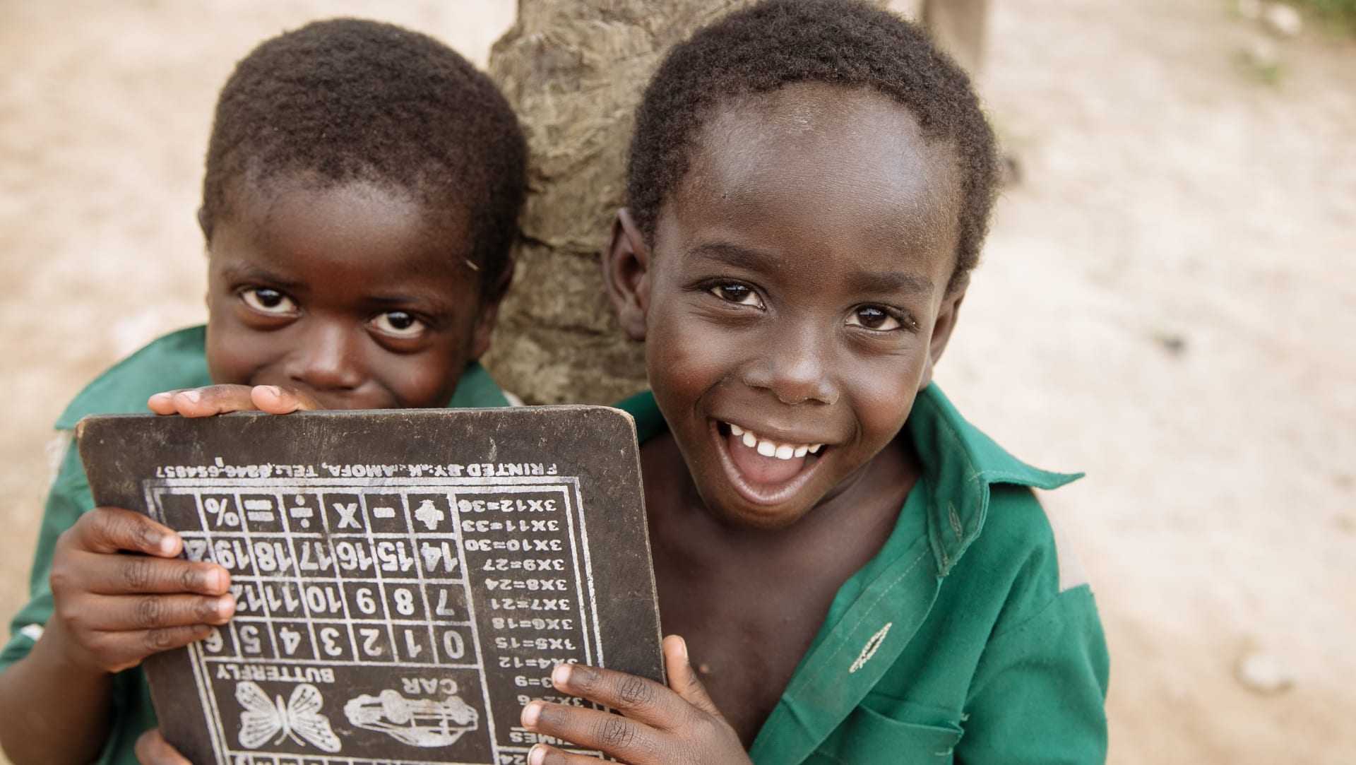 Children at the school built by Valrhona in Ghana