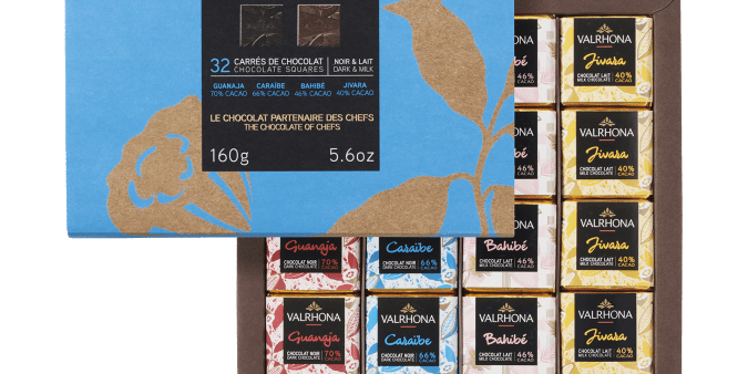 packshot instant degustation chocolate 32 square gift box