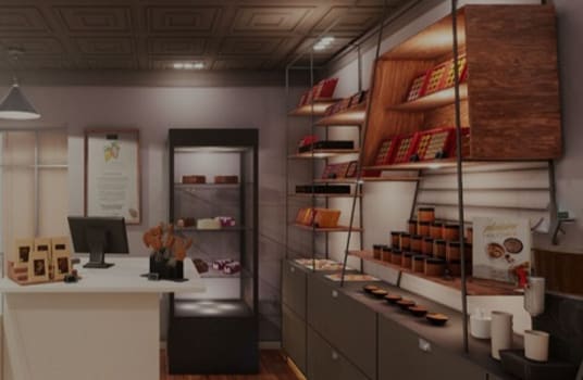 Suggerimento per l'animazione dell'offerta del negozio di pasticceria artigianale e cioccolateria