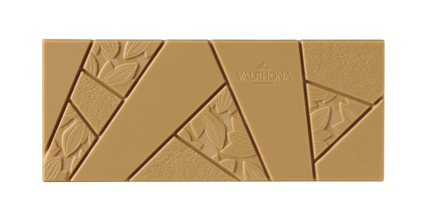 Valrhona Premium French Blonde Chocolate DULCEY 35% Cacao Tasting Bars -  Creamy, Caramel Cookie Flavor Notes. Easy Melt and Tempering. Creamy and