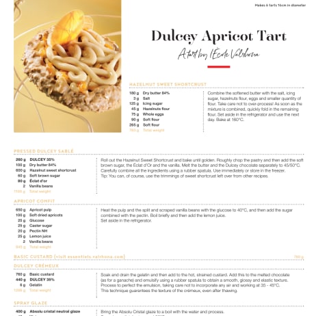 Recette Tarte Abricot Dulcey