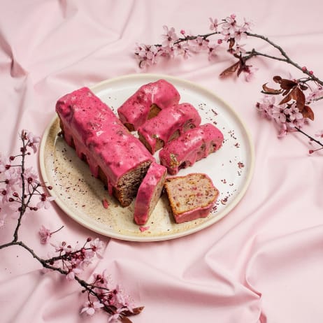 RASPBERRY & HIBISCUS GLAZED TRAVEL CAKE BY CHEF K. VY