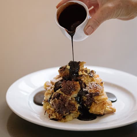 CHOCOLATE CROISSANT BREAD PUDDING