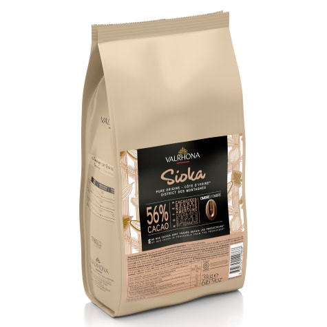 Sioka 56% packaging Valrhona