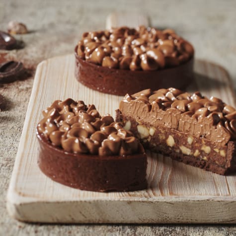 Millot chocolate and caramel tartlets