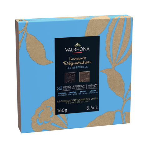 packshot instant degustation chocolate 32 square gift box