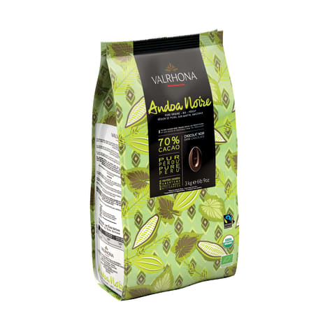 Andoa Noire chocolate packaging Valrhona