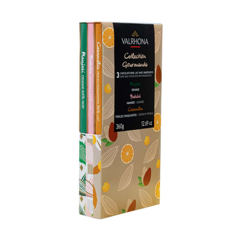 VALRHONA CHOCOLATE BAR COLLECTION GIFT BOX​ 3 DARK/MILK BARS​