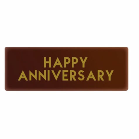 Happy Anniversary chocolate rectangle