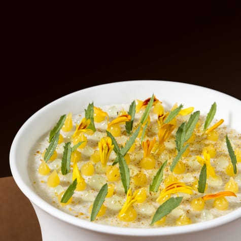 Mirabelle Plums with Hukambi & Marigold - by Stefano Martinelli, Sous-Pastry Chef at Golvet Restaurant, in Germany