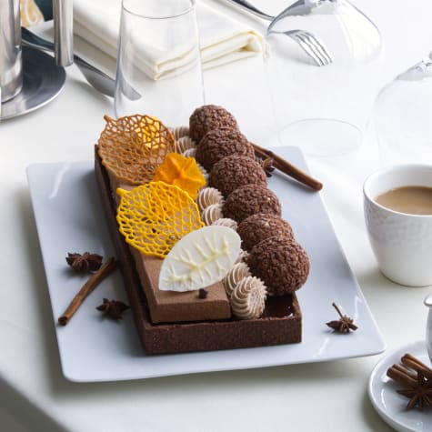 Autumnal Chocolate Tart by chef Adam Bates