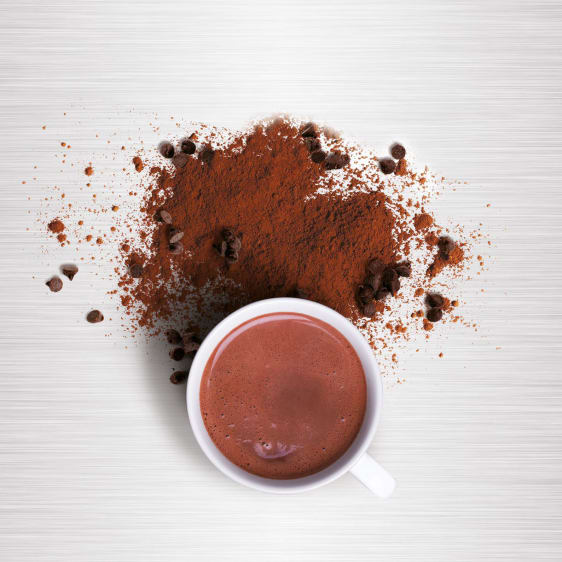 Dark Hot Chocolate Mix in application