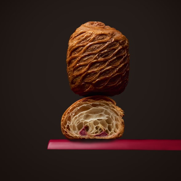 viennoisery valrhona bâton de petit pain framboise