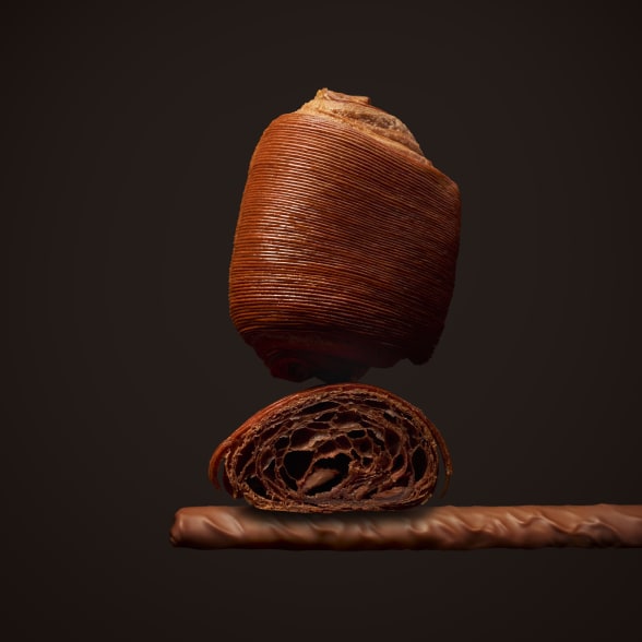 viennoisery valrhona bâton de petit pain gianduja