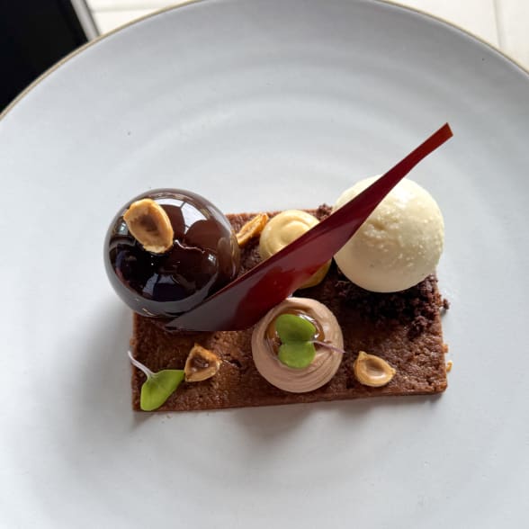 Spring Menu Chocolate Hazelnut Dessert