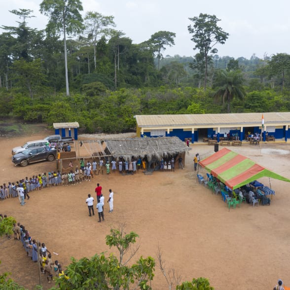 Renovación de una escuela en Costa de Marfil