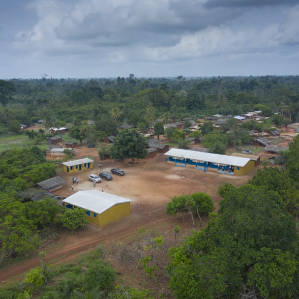 construction d'une école en Afrique de l'ouest