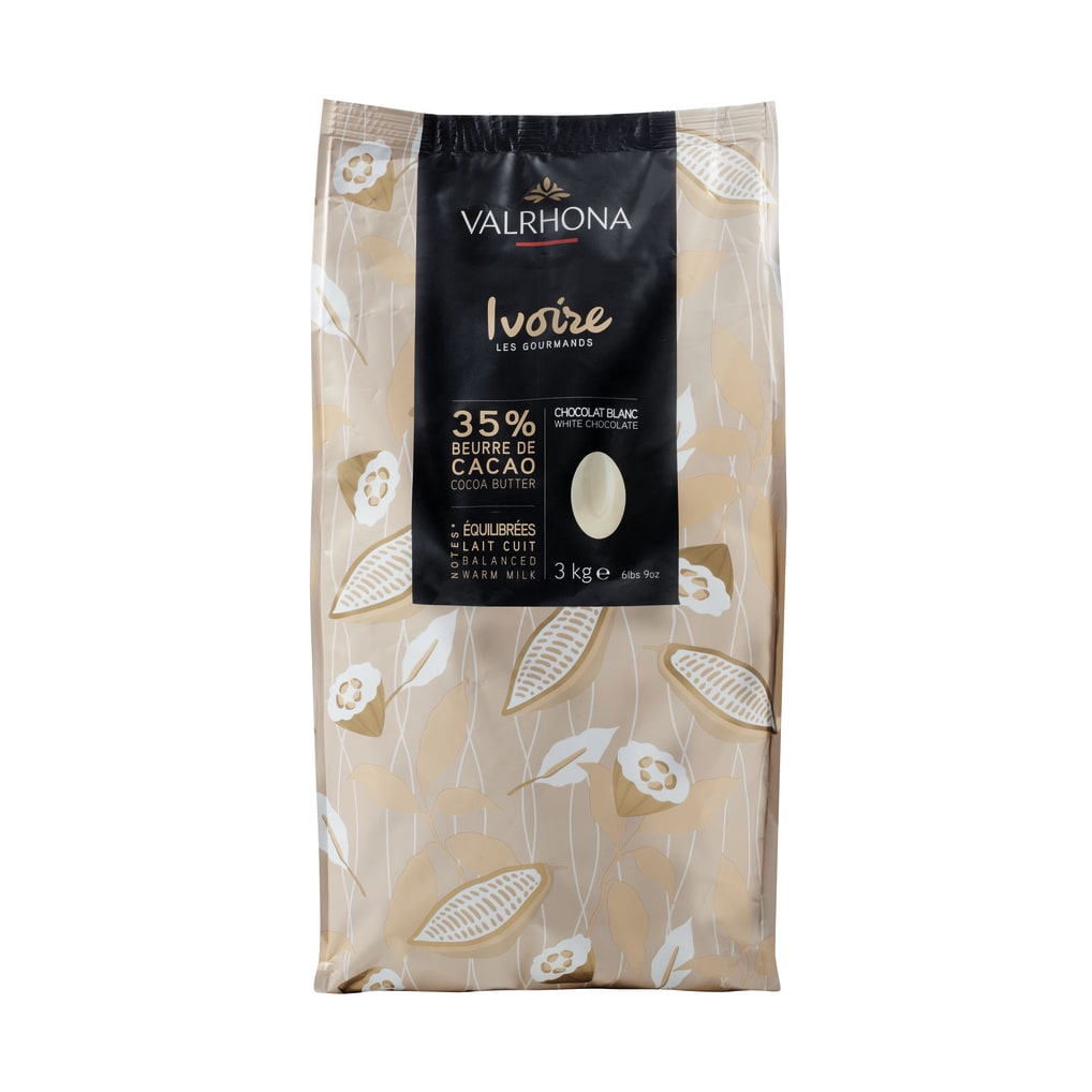 IVOIRE 35% chocolat blanc de couverture 1Kg valrhona à 37,99 €