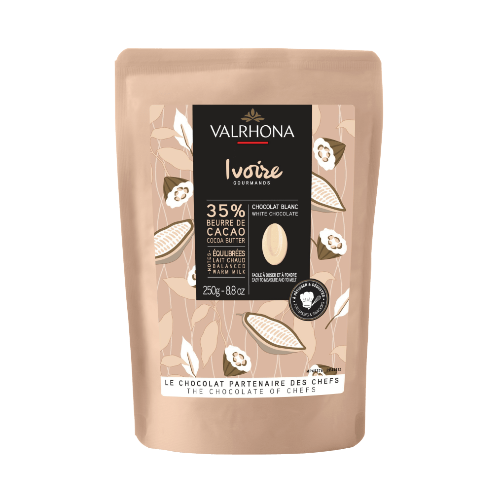 Chocolat Blanc Ivoire 35% Cacao: Bahadourian, Chocolat Blanc Ivoire 35%  Cacao Sachet 250g - Valrhona, Pâtisseries, Confiseries & Biscuits