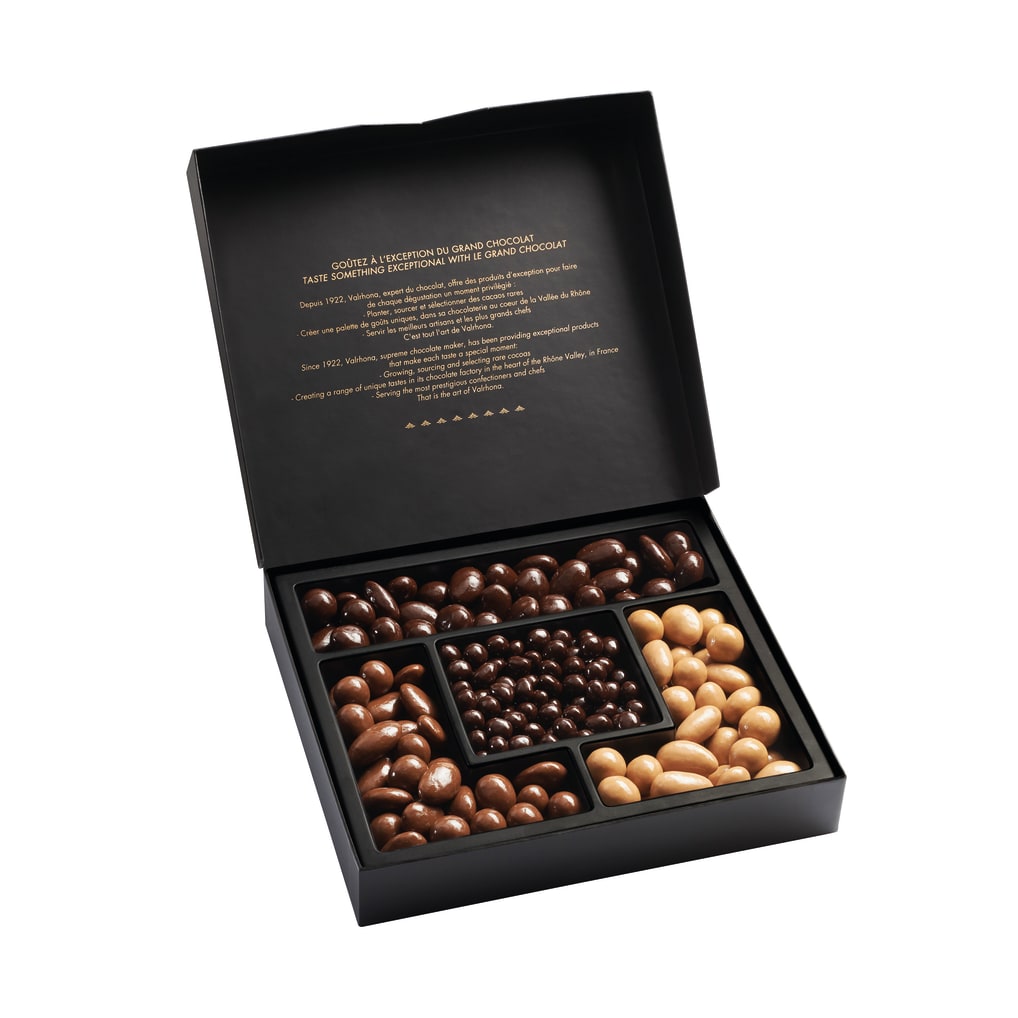 Valrhona Equinoxe Dark, Milk, Dulcey Nuts & Orangettes Collection Gift