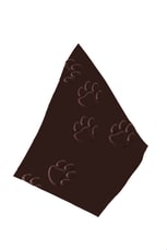 Feuille relief bûche pattes d'animaux