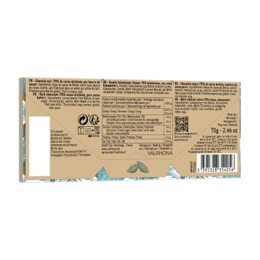 Valrhona TULAKALUM 75% Single Origin Tasting Bar from Belize