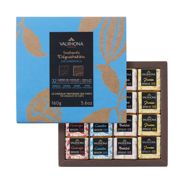 packshot instant degustation chocolate 32 square gift box