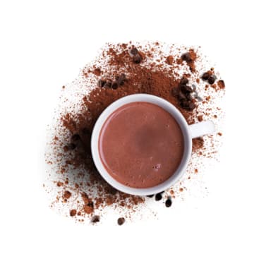 Dark Hot Chocolate Mix in application