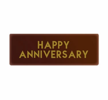 Happy Anniversary chocolate rectangle