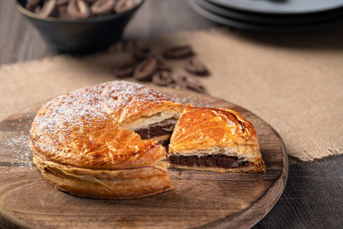 Valrhona Chocolate Galette Des Rois Recipe Made with NOROHY Vanilla Beans and Valrhona Dark Chocolate Caraïbe