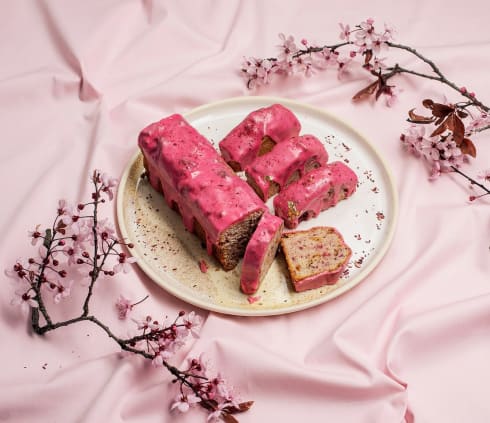 RASPBERRY & HIBISCUS GLAZED TRAVEL CAKE BY CHEF K. VY