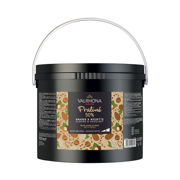VALRHONA 50% ALMOND HAZELNUT CARAMELIZED PRALINE