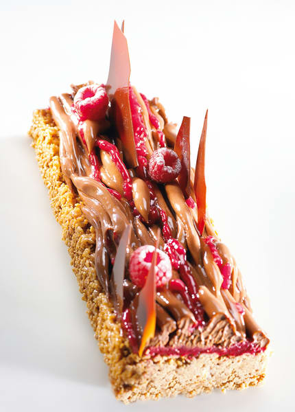 Pressed Raspberry Tart | Valrhona Chocolate