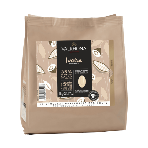 Chocolat blanc Ivoire patissier 1kg 35%