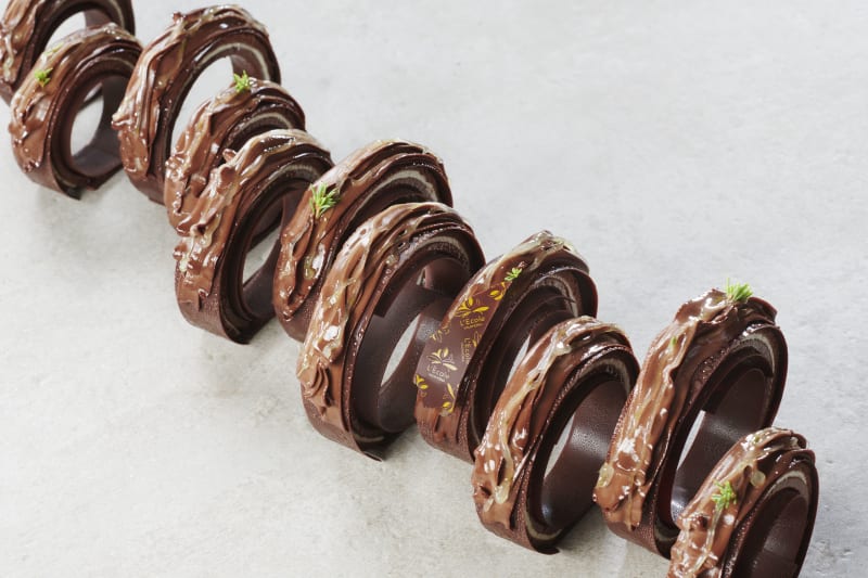 Ecole Valrhona Bûche Sapinette