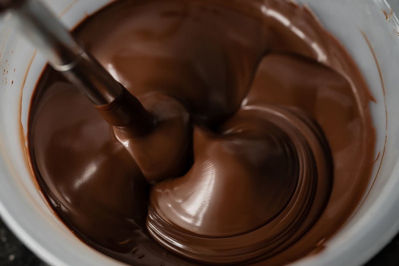 émulsion avec du chocolat valrhona