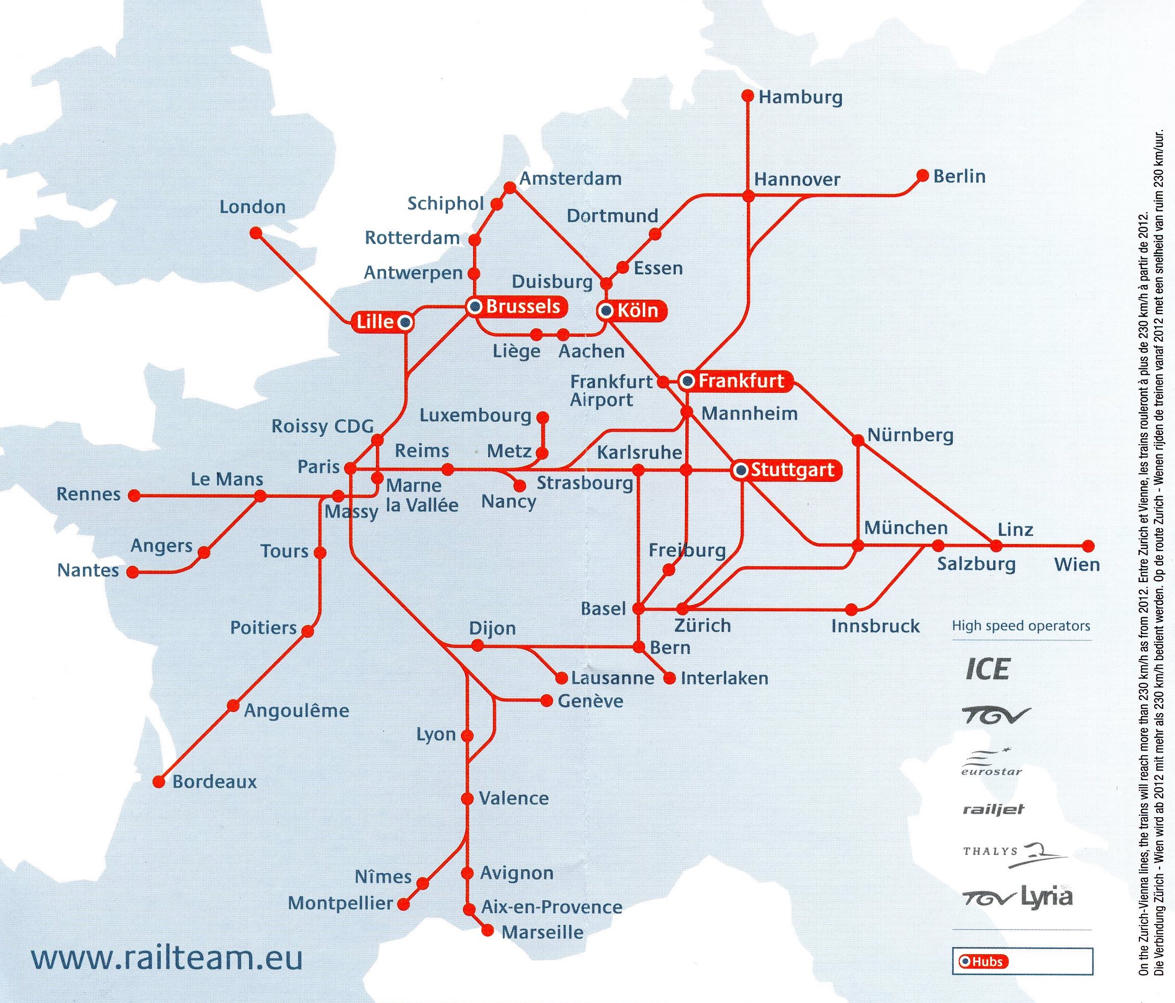 Brussels Train Map 