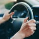 Hands on steering wheel