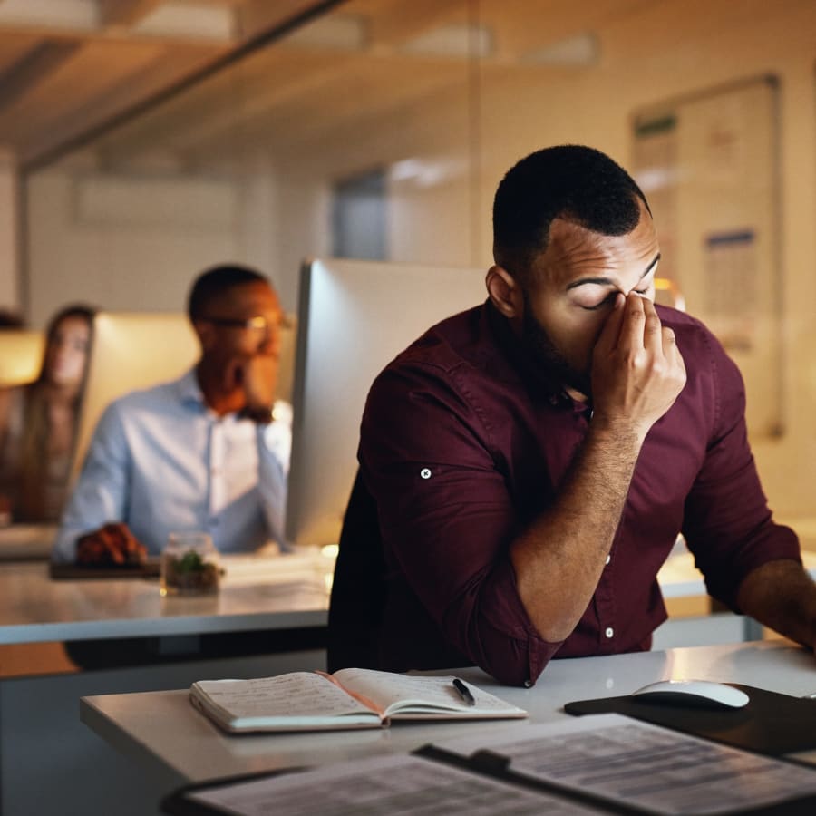 A late night at an office