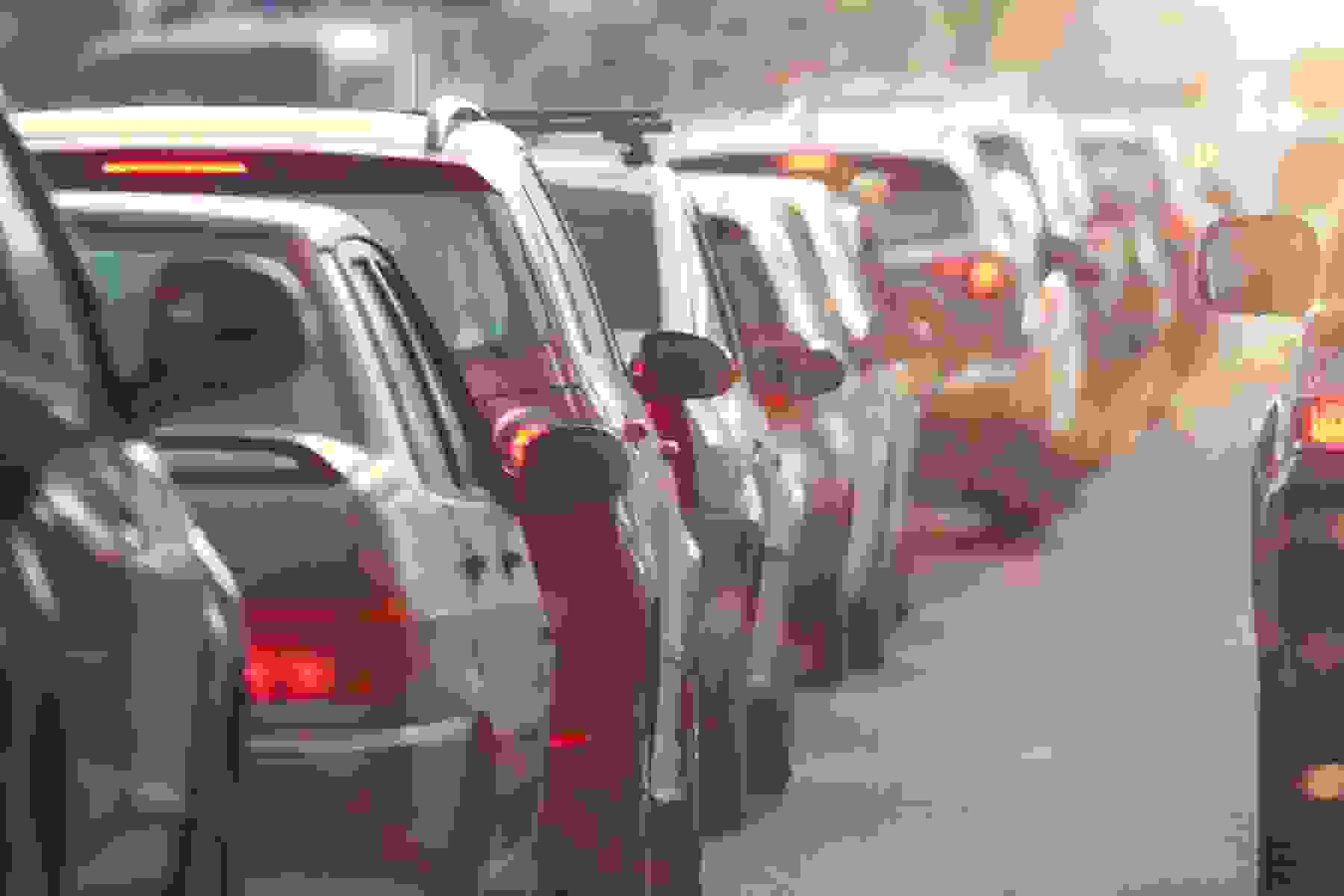 Traffic jams in the city.