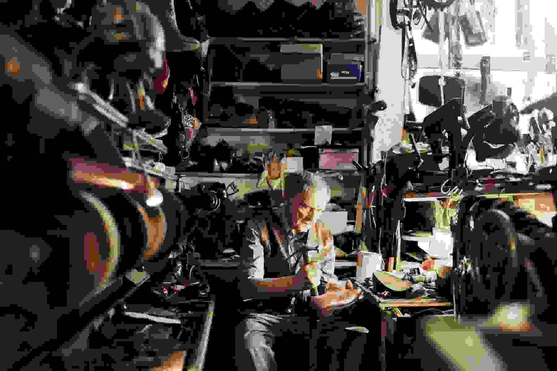 senior shoe repairman