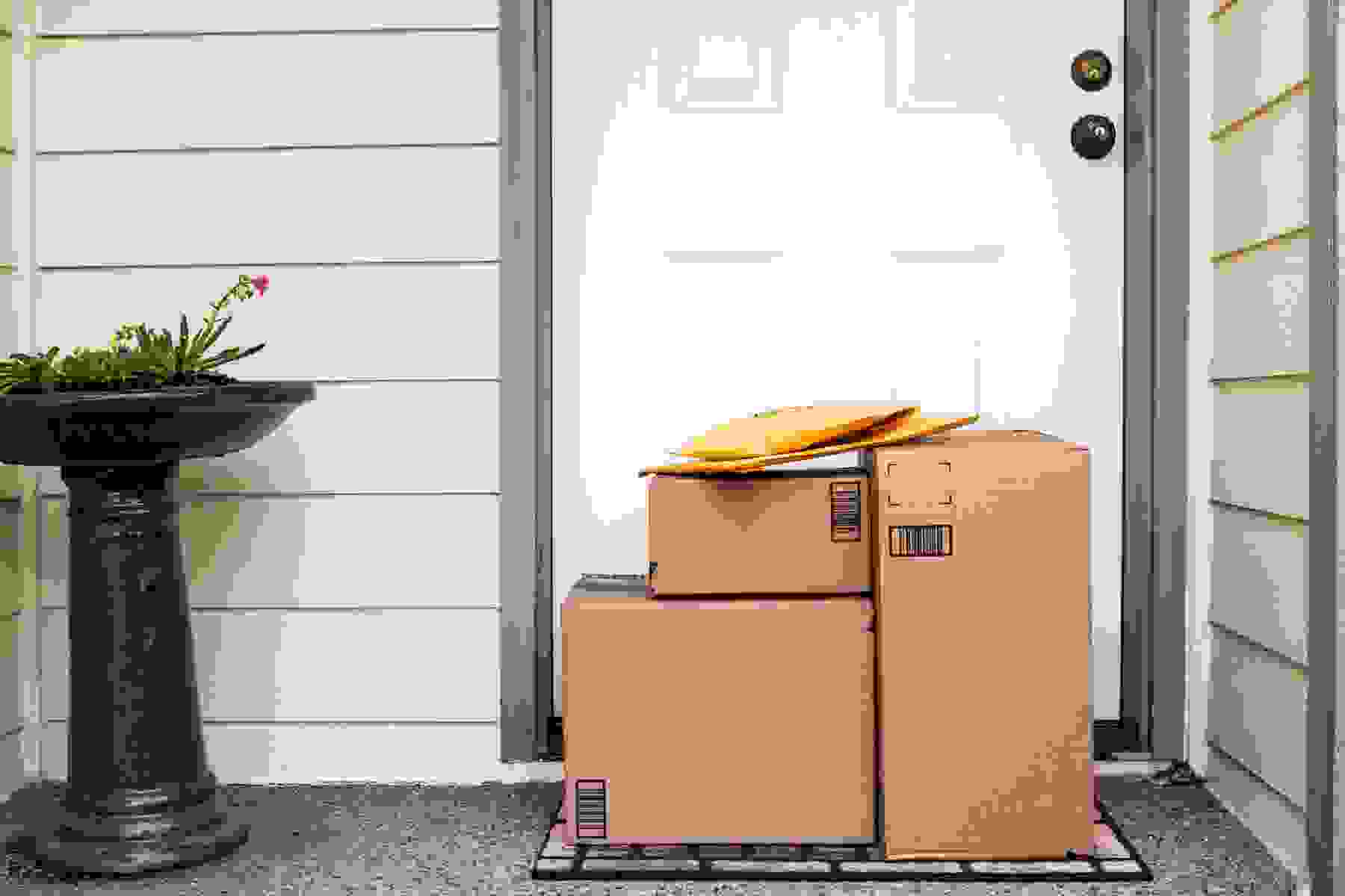 Packages by the front door