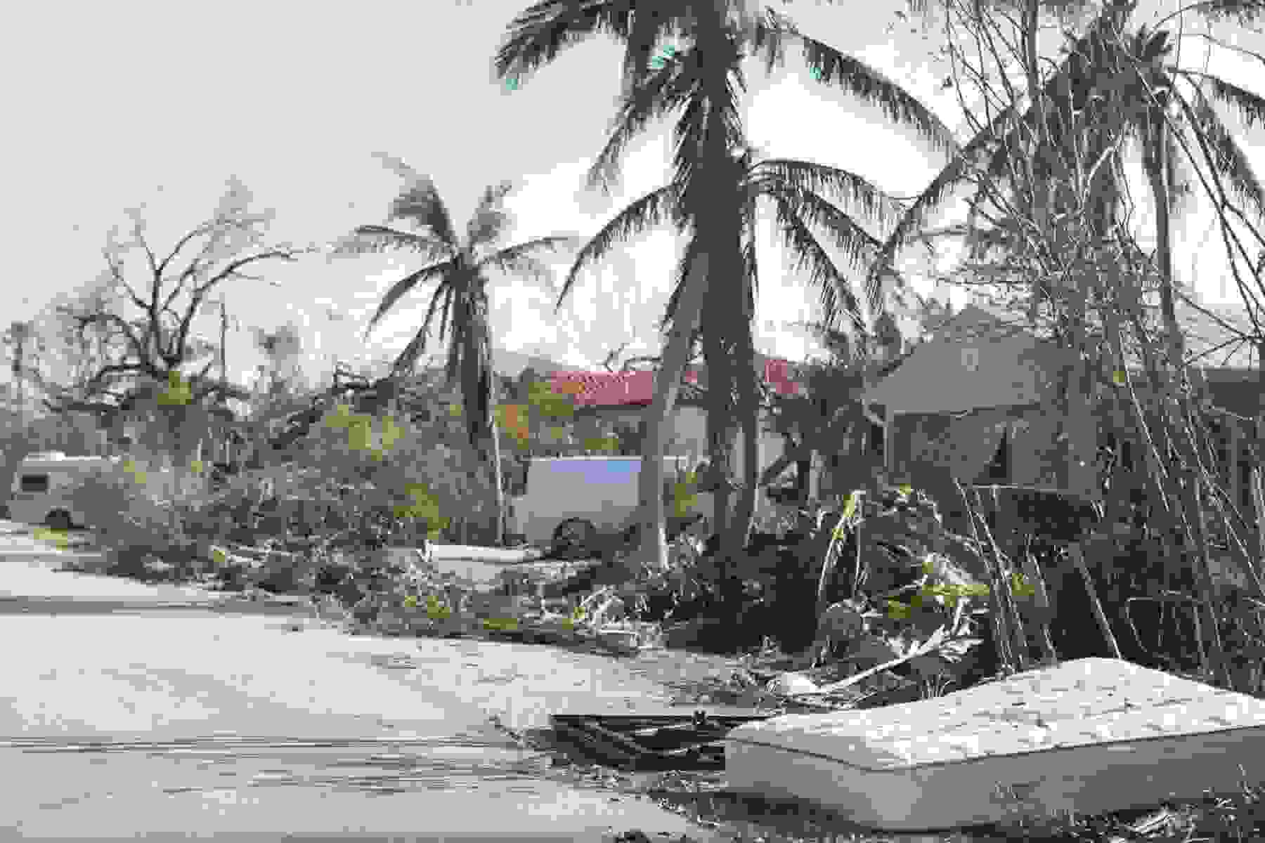 Property destroyed by flooding