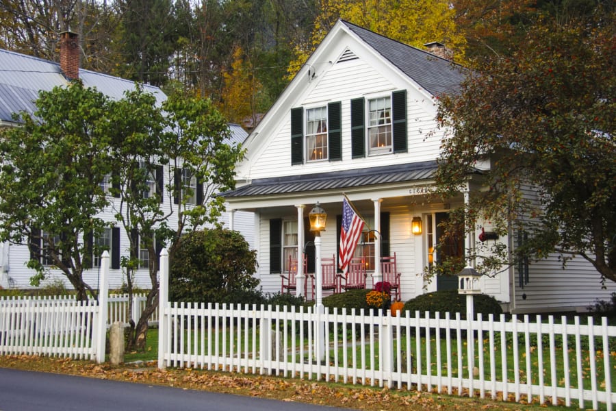 home with fence