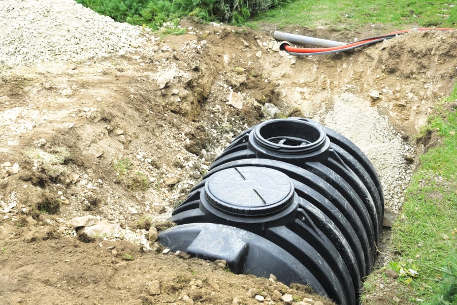 septic tank in ground