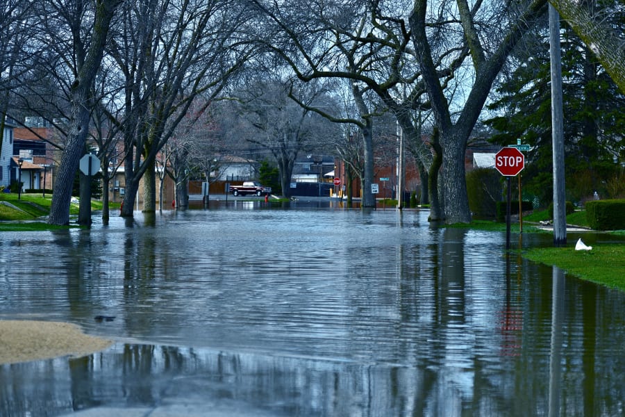 flooded street in Texas