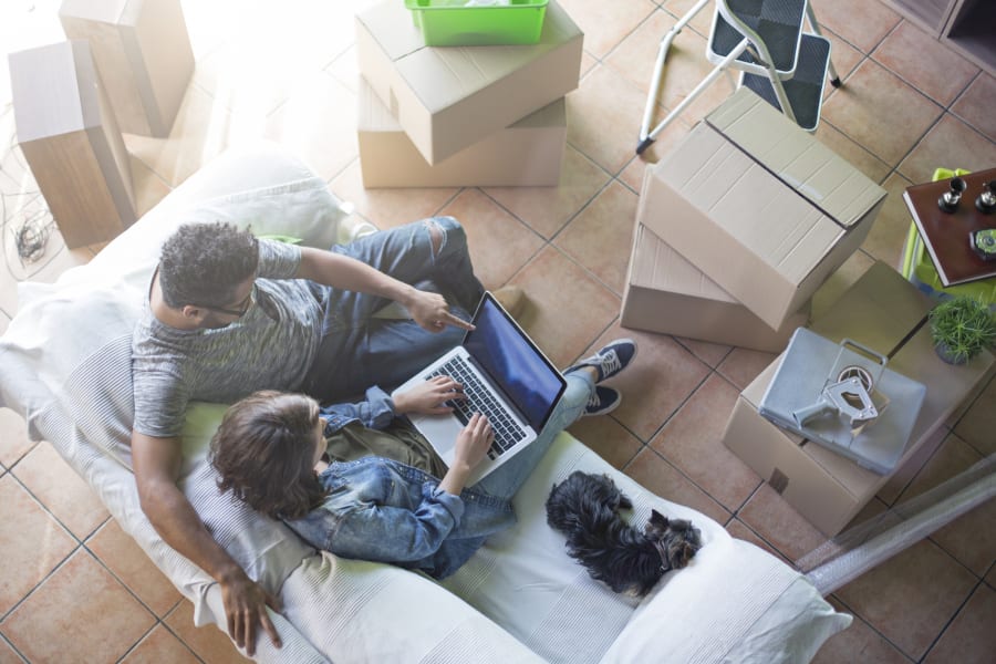 couple in apartment